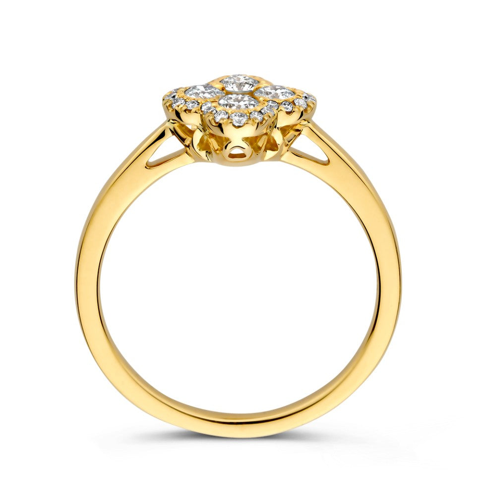 Ring geelgoud briljant 0.48 crt.