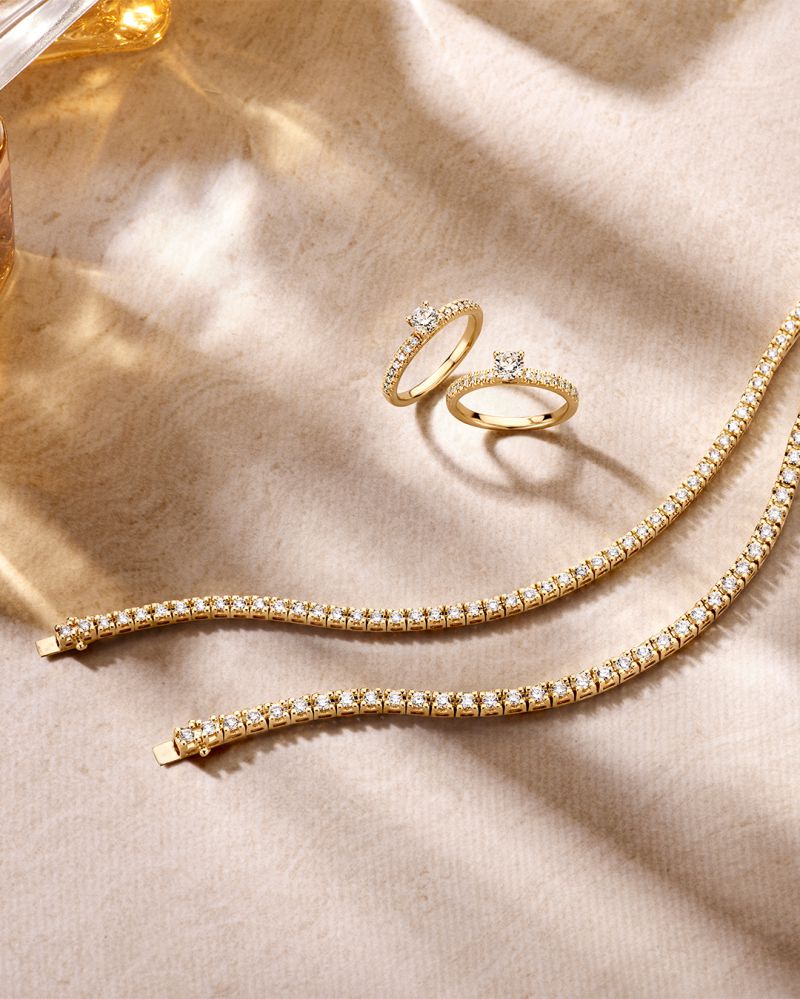 Eleganter Gelbgoldring mit Brillant-Diamant – 14 Karat 0,59 ct.