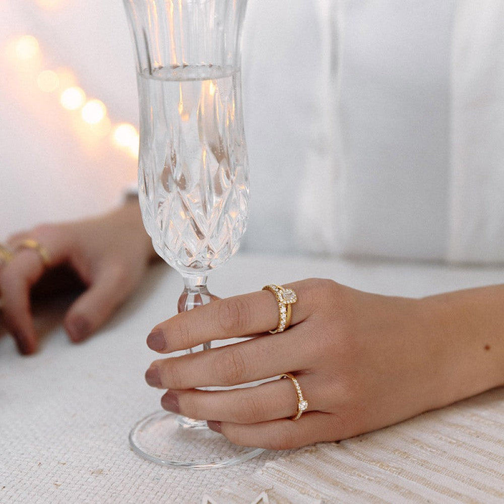 Ring Efeu 0,66 Karat Gelbgold