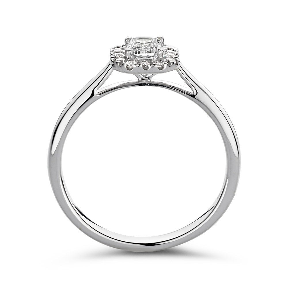 Ring Efeu 0,66 kt. Weißgold