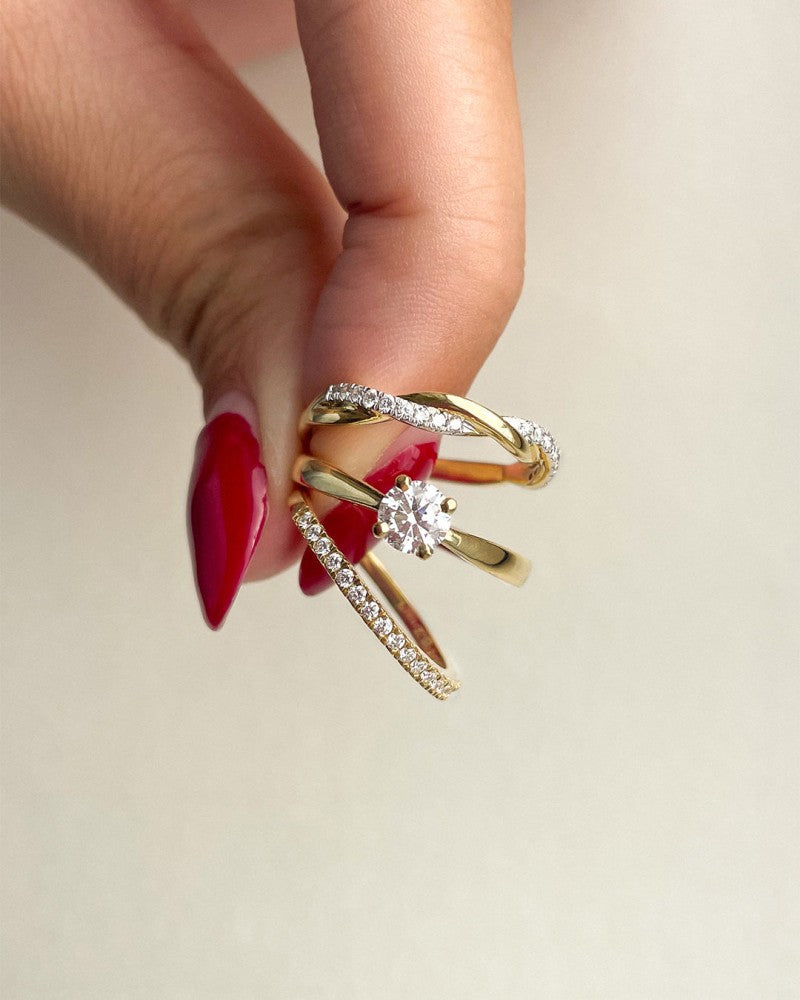 Ring Jackie 0,15 kt. Gelbgold
