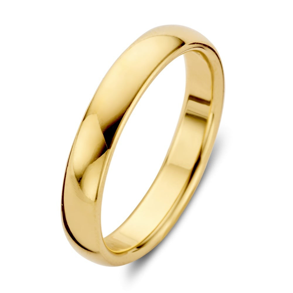 Ring aus 4 mm gelbgold mit glatter, glänzender Oberfläche