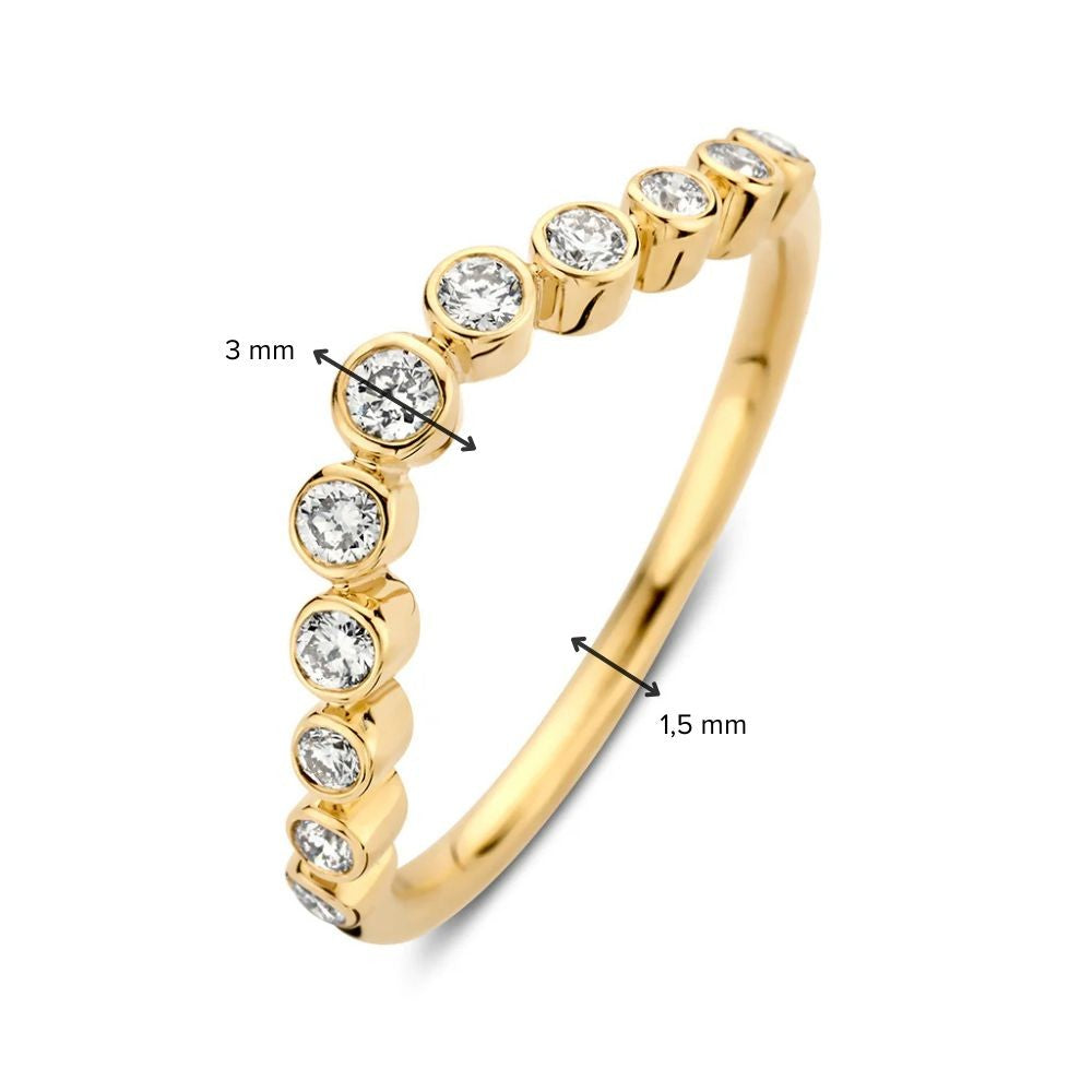 Ring Luna Welle 0,26 ct. Gelbgold