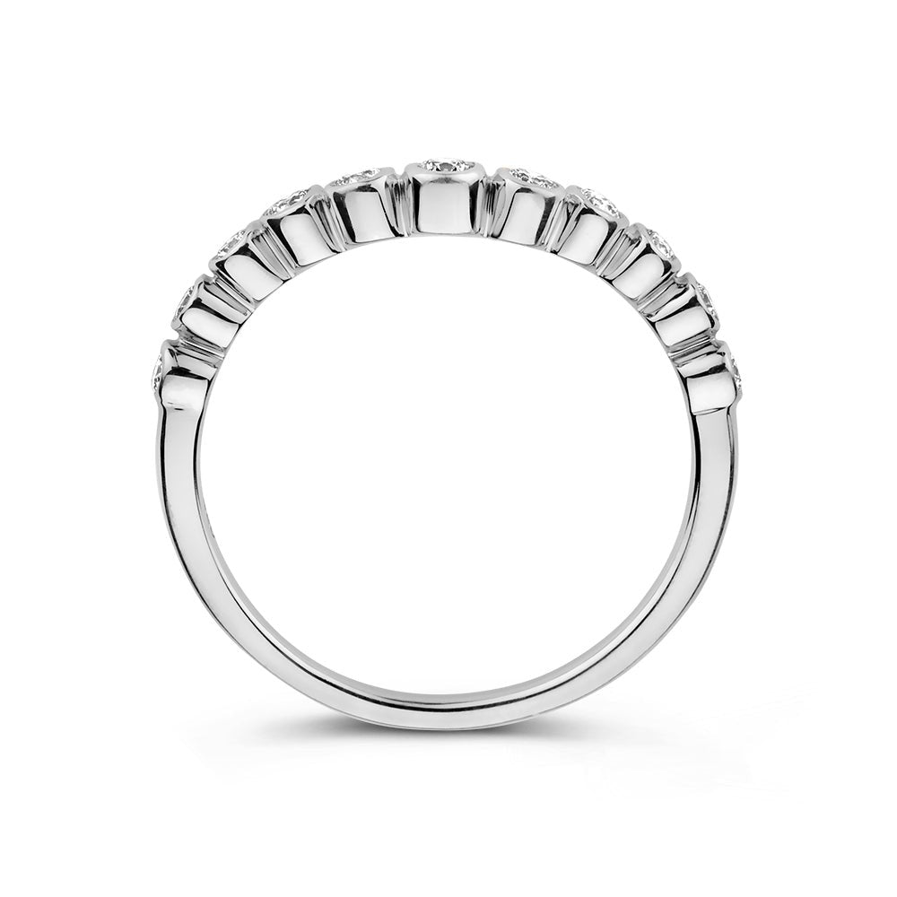Ring Luna Welle 0,26 ct. Weißgold