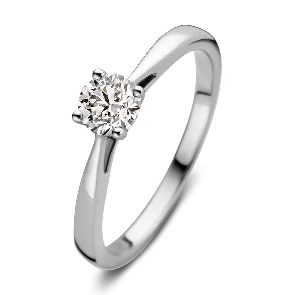 Ring aus Weißgold mit einem runden Diamanten von 0,50 ct