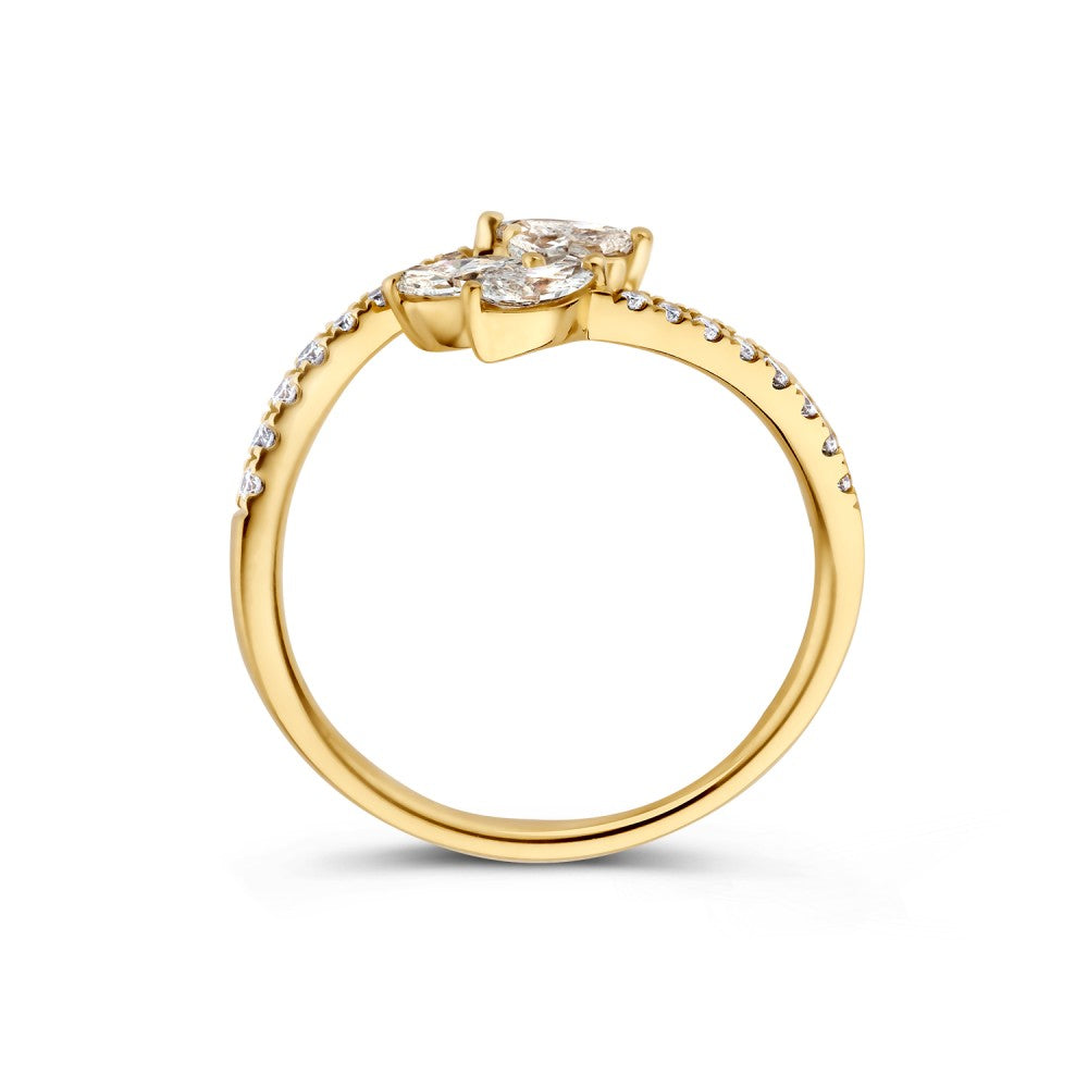 Ring Poppy 0,57 crt. geelgoud