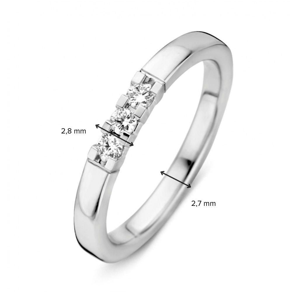 14 Karat Weißgold Alliance Ring mit 0,15 Karat Brillanten