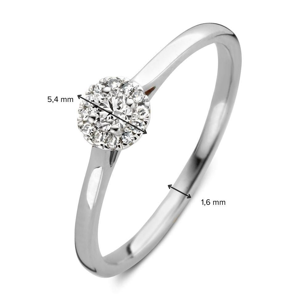 Ring aus 14 Karat Weißgold mit 0,15 Karat Brillant