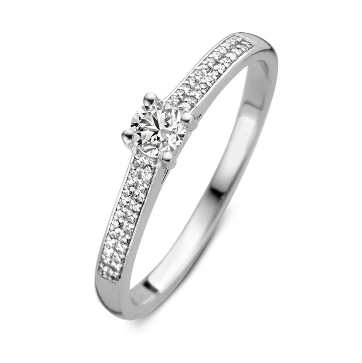 Ring witgoud briljant 0.27 crt.