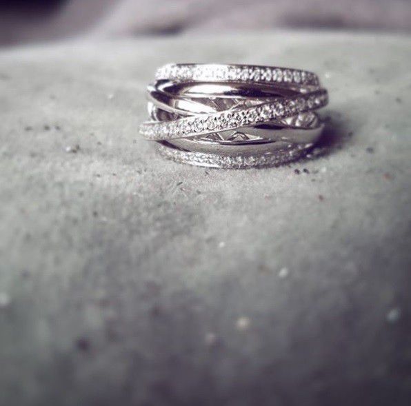 Weißgoldring mit Brillanten – 0,34 ct