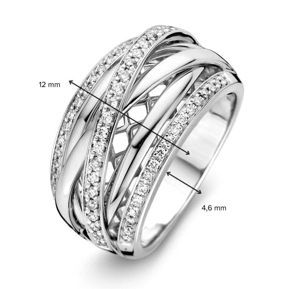 Weißgoldring mit Brillanten – 0,34 ct
