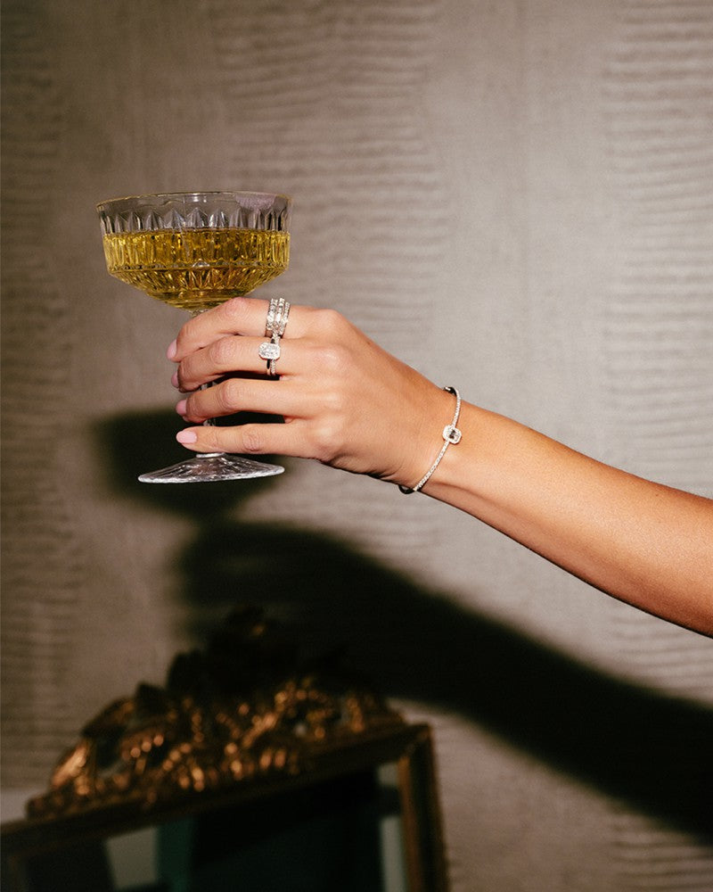 Exquisiter Weißgold-Diamantring mit Brillant-Chatonfassung 0,36 Karat