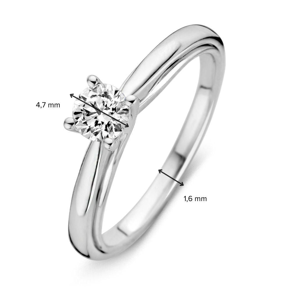 Eleganter Solitärring aus Weißgold mit 0,40 Karat Brillantdiamant