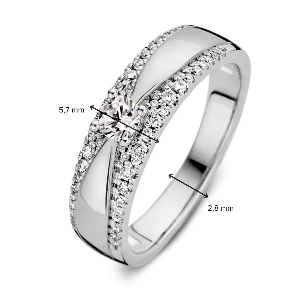 Eleganter Weißgoldring mit 0,40 Karat Brillant