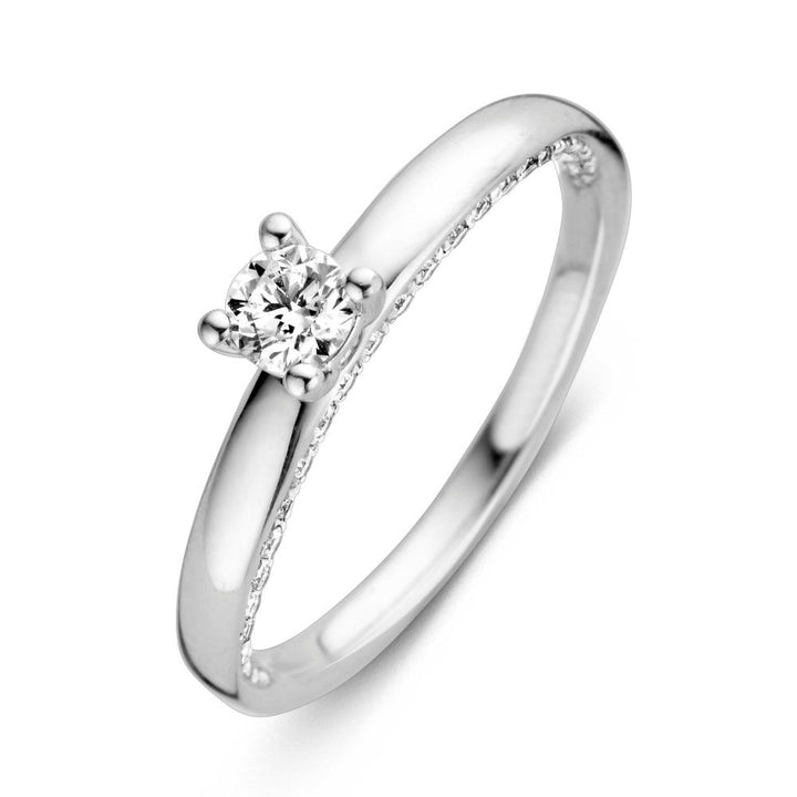 Ring witgoud briljant 0.44 crt.