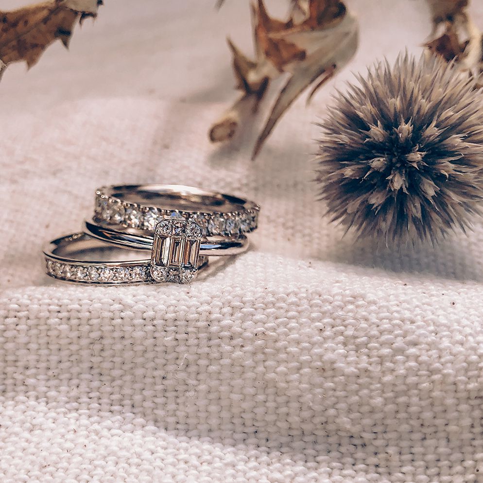 Feiner Weißgoldring mit 0,26 Karat Brillanten