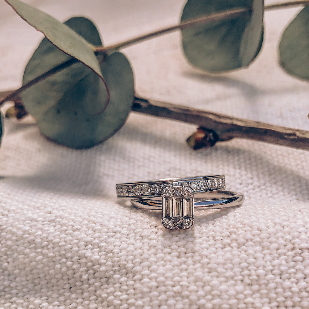 Feiner Weißgoldring mit 0,26 Karat Brillanten