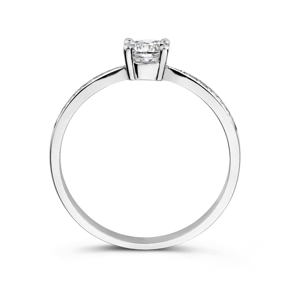 Eleganter Weißgoldring mit Zirkonia – Zeitlose Raffinesse