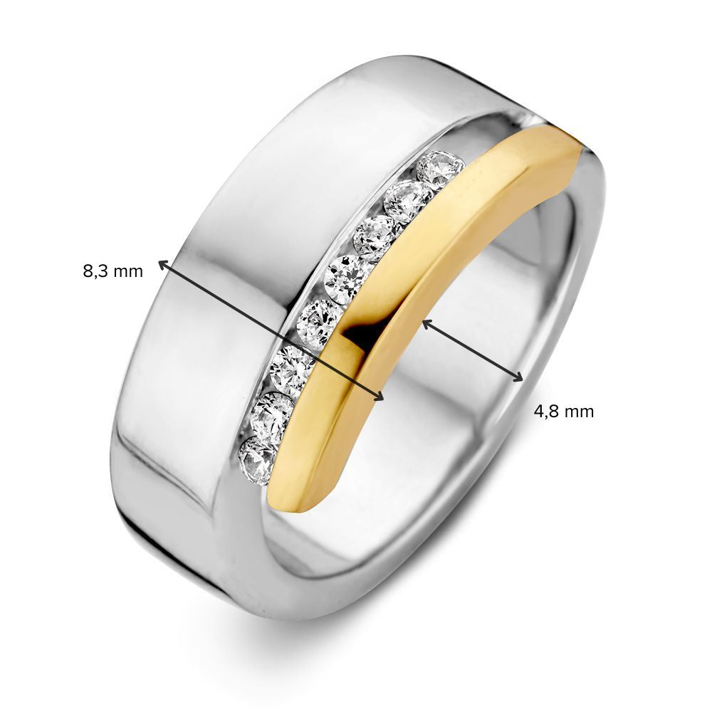 Ring Silber/Gold Zirkonia