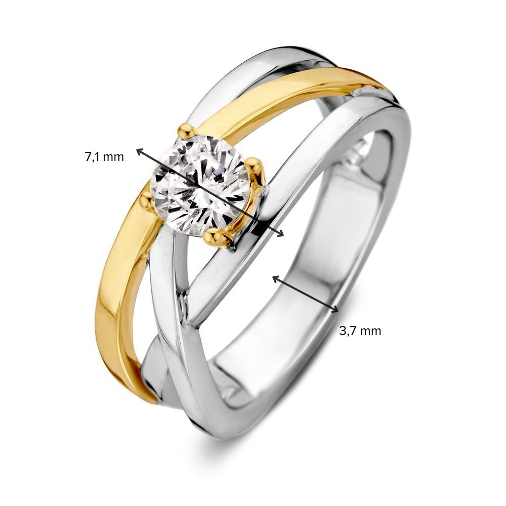 Ring Silber/Gold Zirkonia