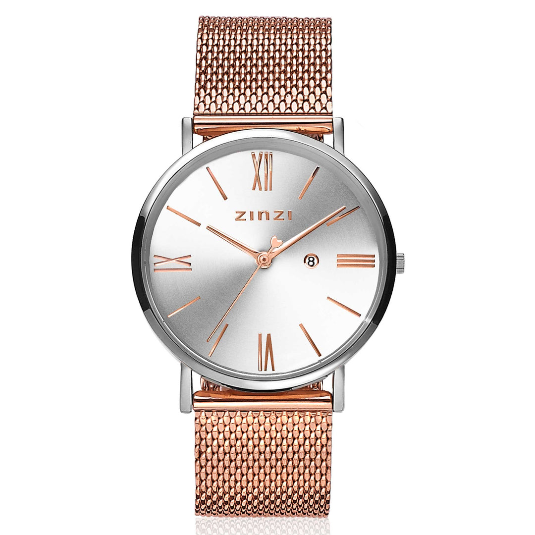 Zinzi Silberfarbene Uhr vergoldet Ziw512 Mr