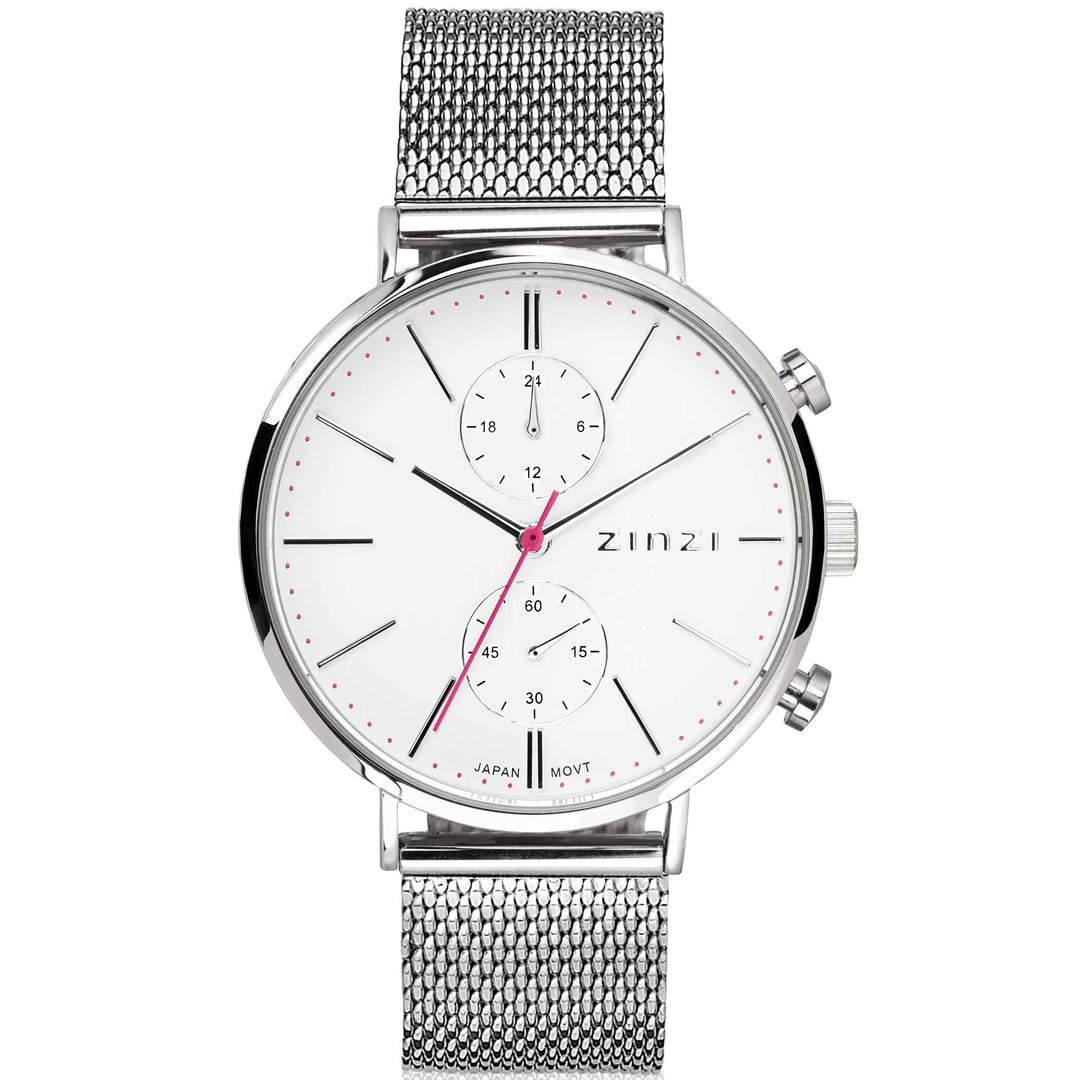 Zinzi Silberfarbene Uhr Stahl Ziw706 M