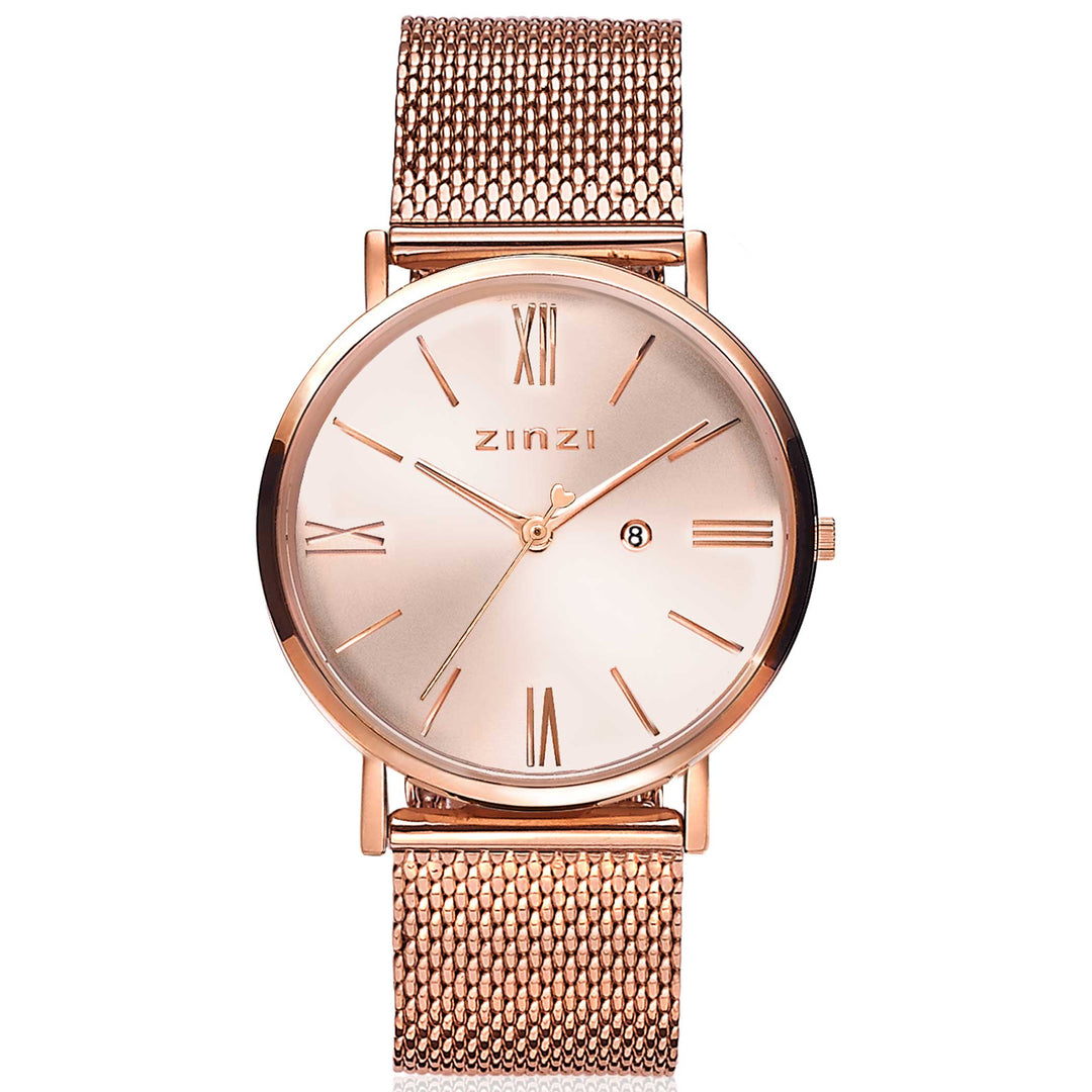 Zinzi Roségoldfarbene Uhr aus Stahl Ziw505 M