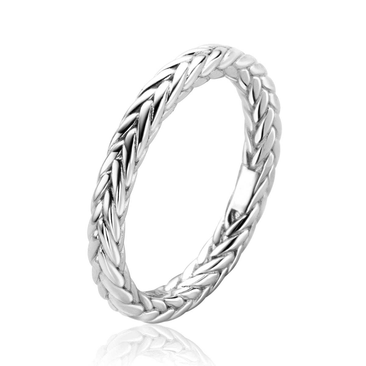 Ring aus Silber mit geflochtenem Design
