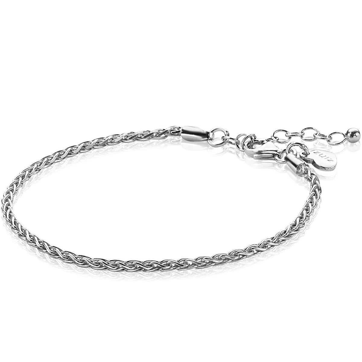 Armband aus Silber mit geflochtenem Design und Verlängerungskette
