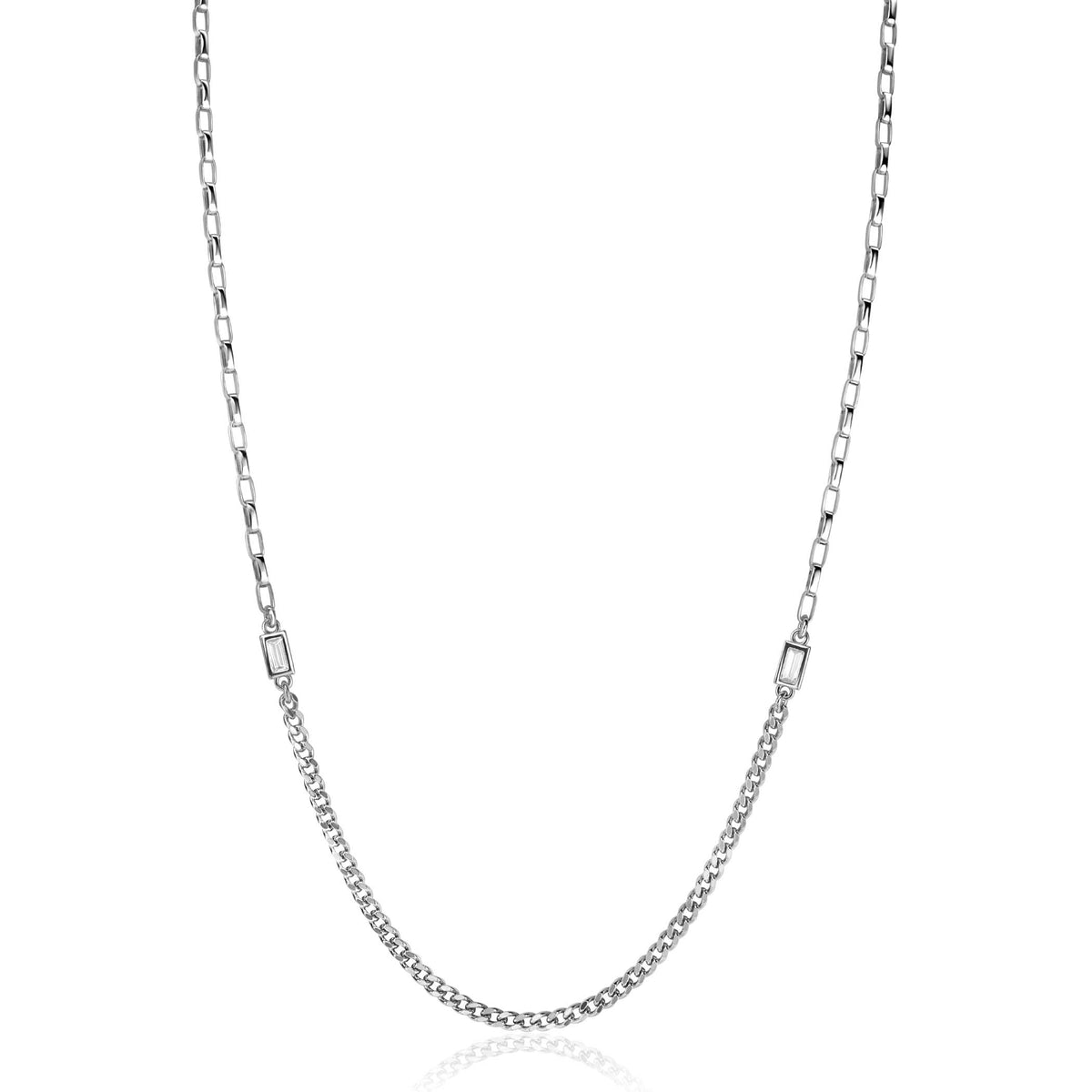 Kette aus Silber mit einer Kombination aus Glieder- und Ankerkette