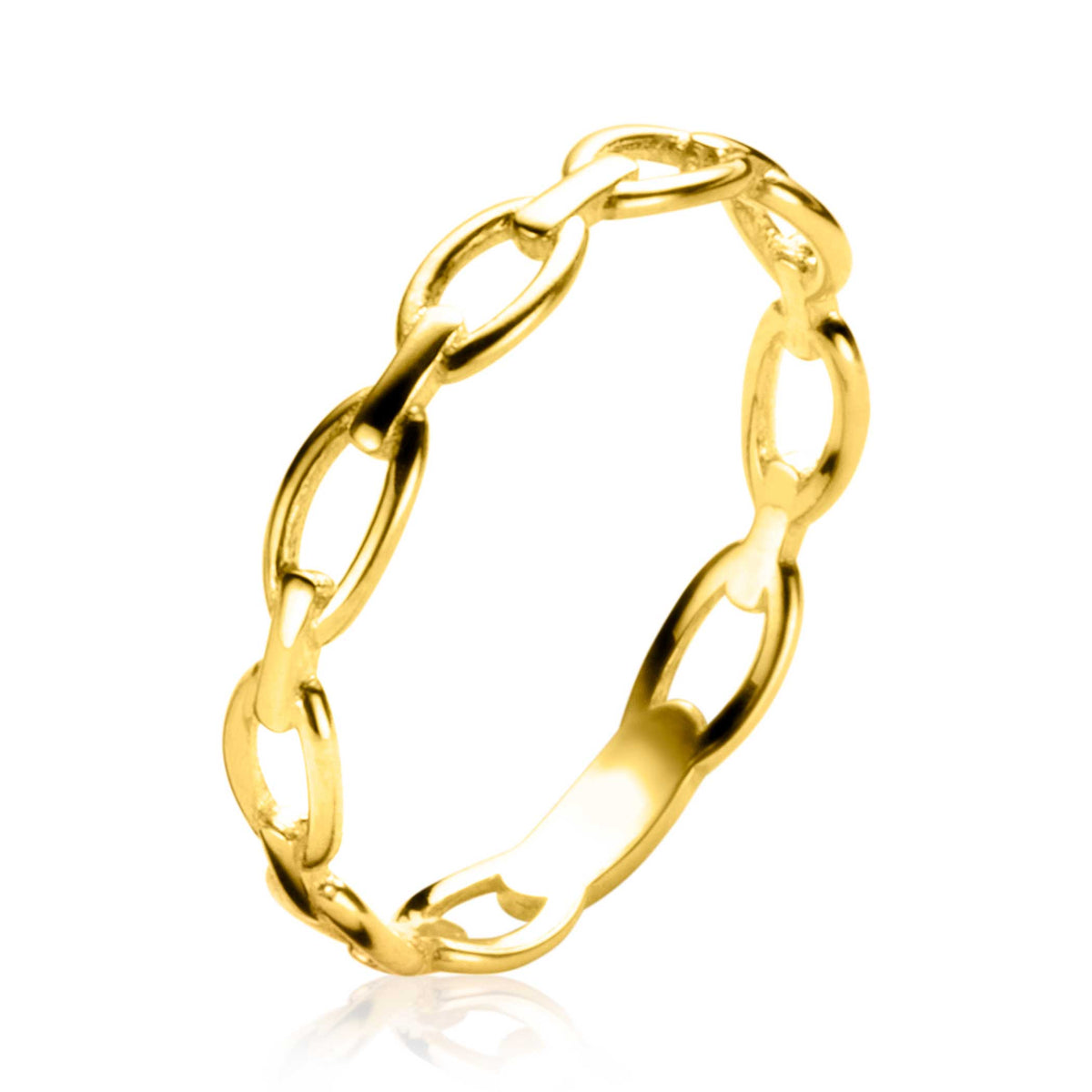 Goldener Ring mit ovalen Gliedern