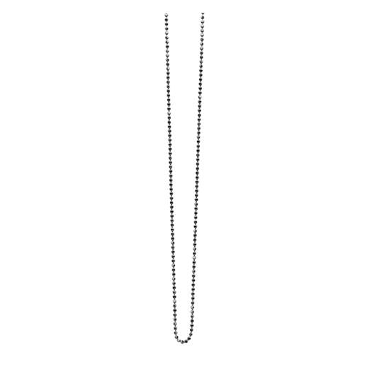 Silberne Kette mit runden, glatten Perlen und feinem, glänzendem Finish