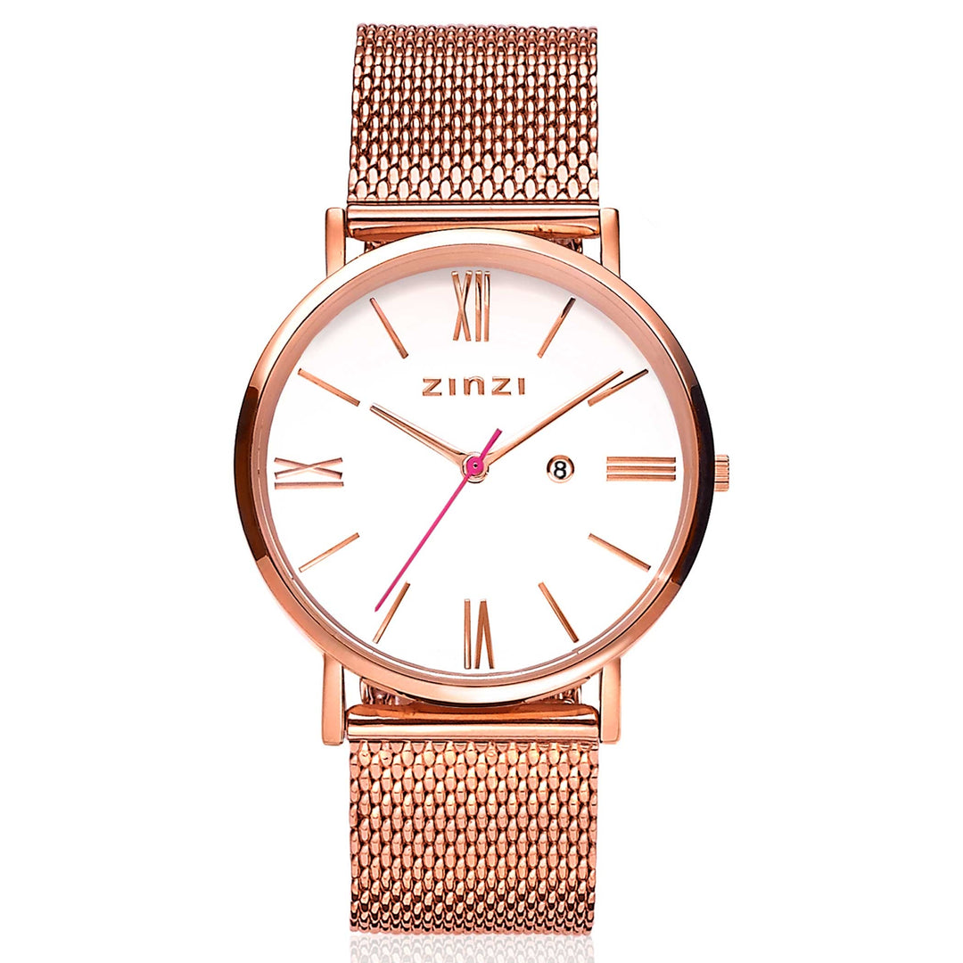 Zinzi Roségoldfarbene Uhr vergoldet Ziw508 M