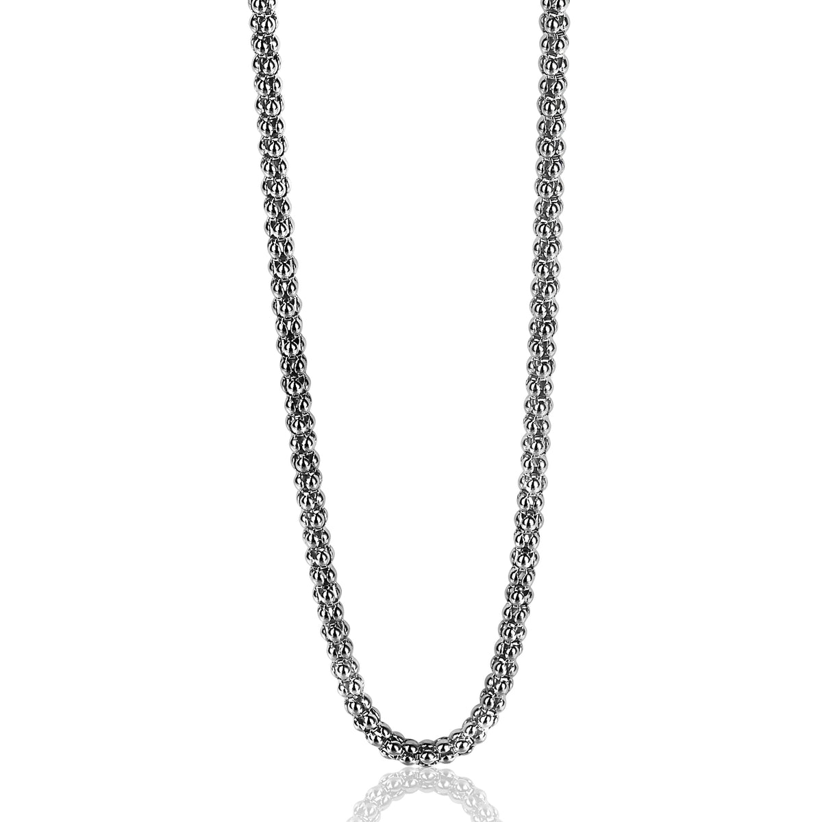 Kette aus Silber mit geflochtenem Design und glänzender Oberfläche