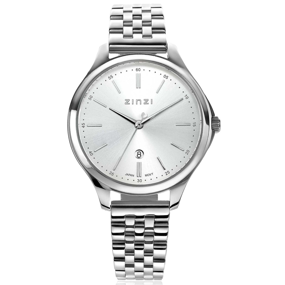 Zinzi Silberfarbene Uhr aus Stahl Ziw1002