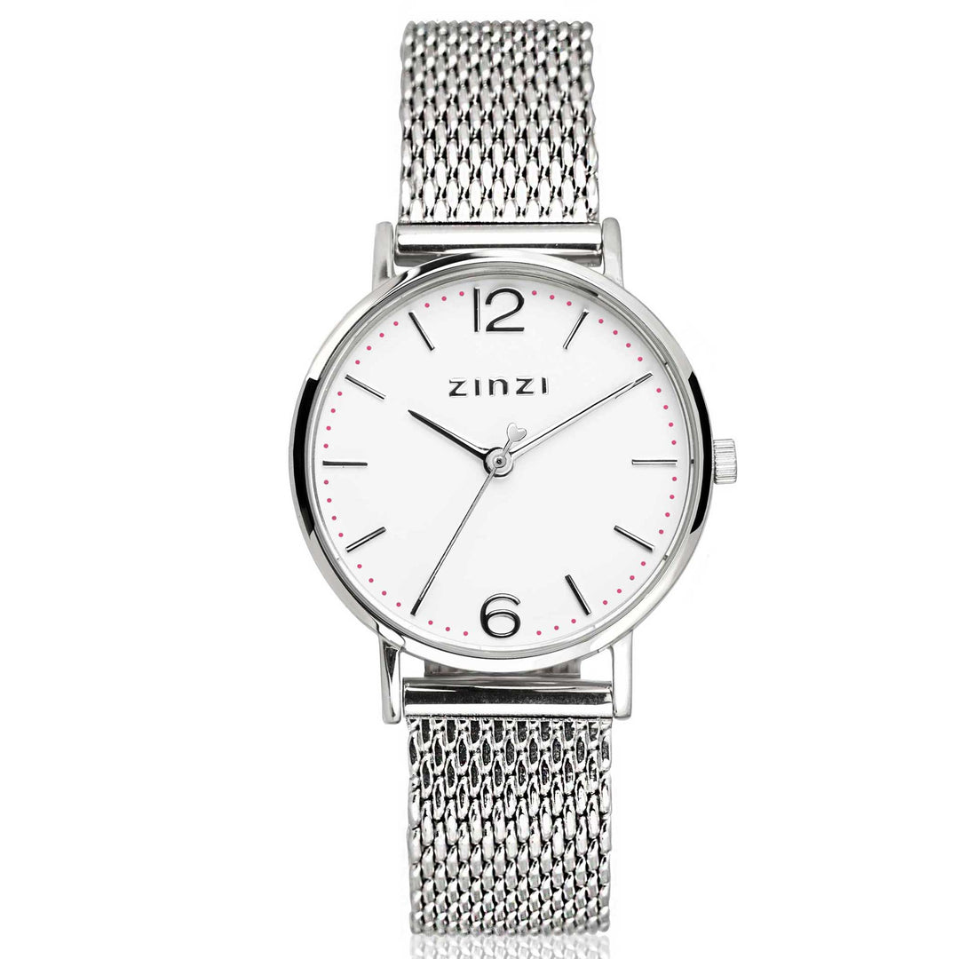 Zinzi Silberfarbene Uhr Stahl Ziw606 M