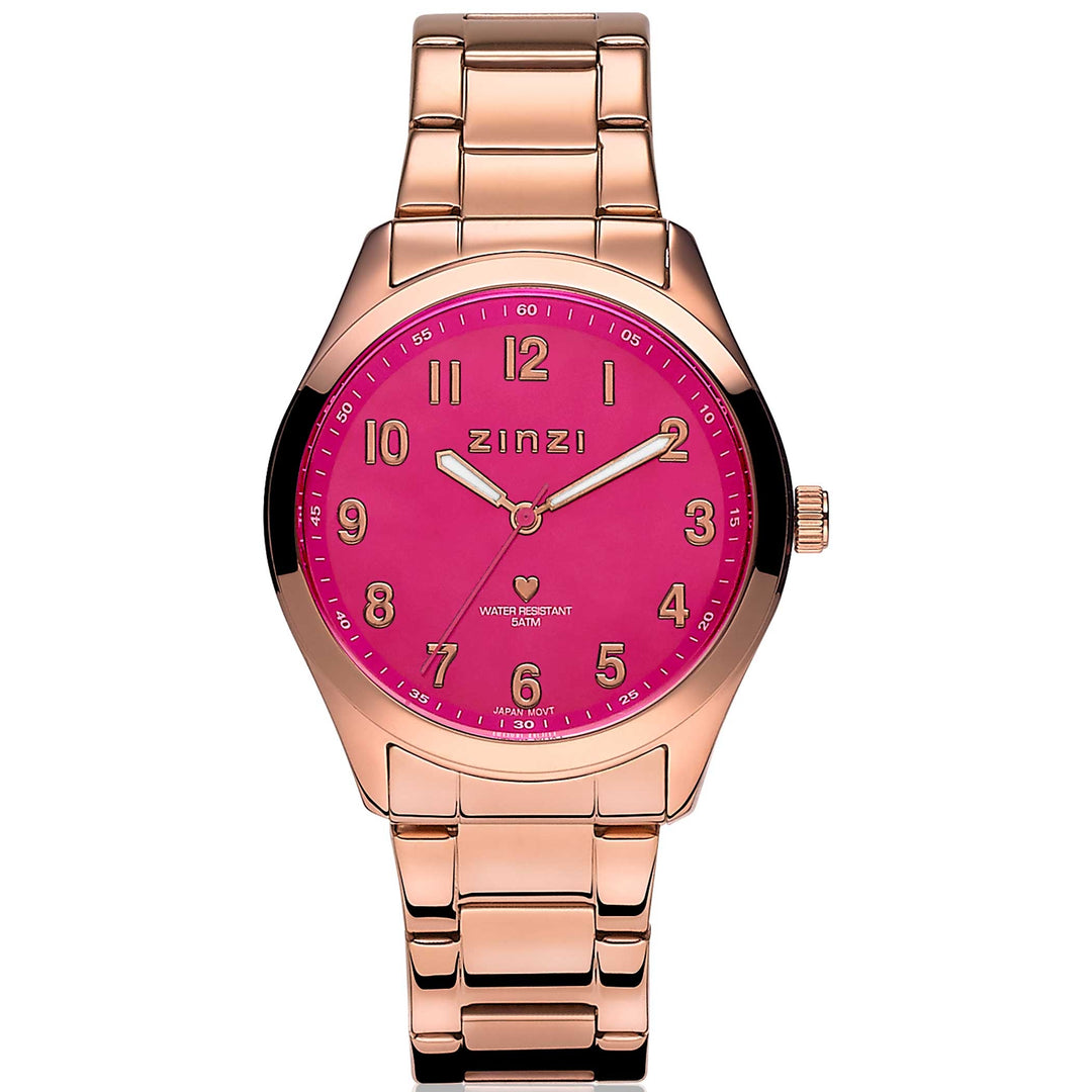 Zinzi Roségoldfarbene Uhr aus Stahl Ziw208