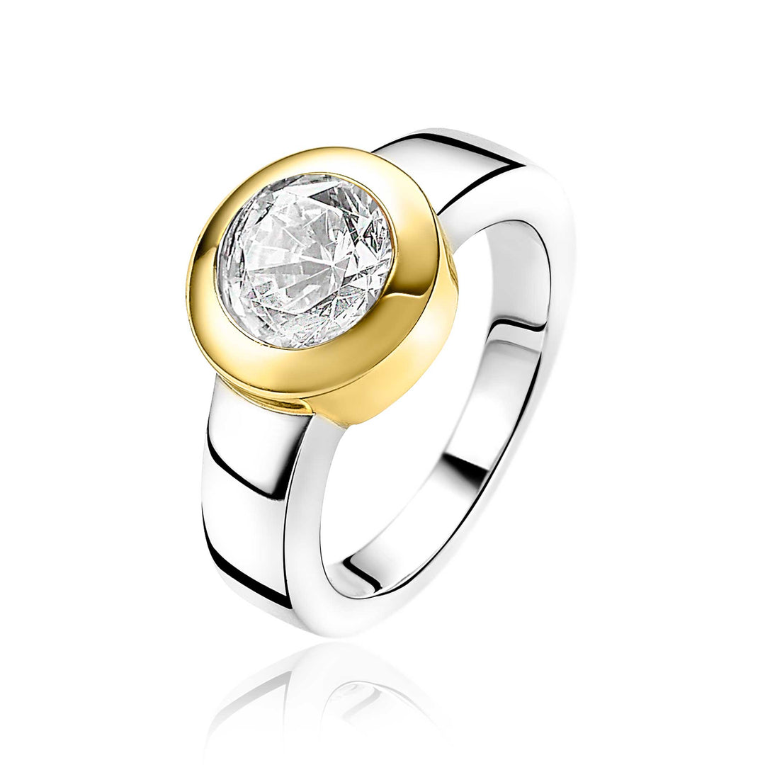 Zinzi-Ring vergoldet Zir2