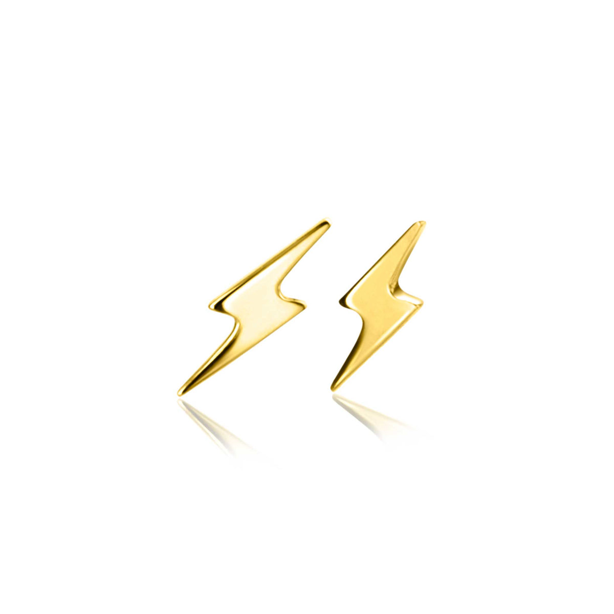 Ohrringe in Form eines Blitzes aus goldfarbenem Metall
