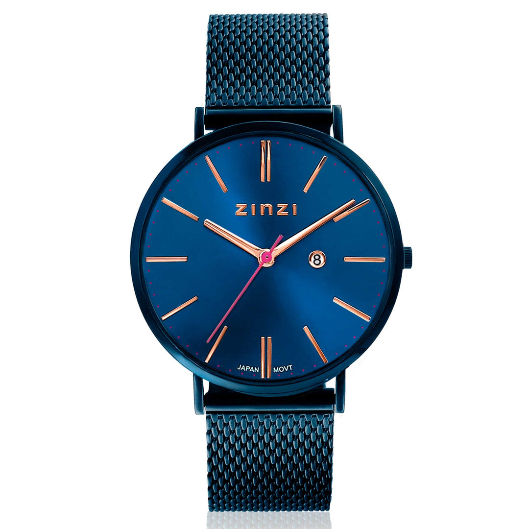 Zinzi Blue Uhr Stahl Ziw414 M
