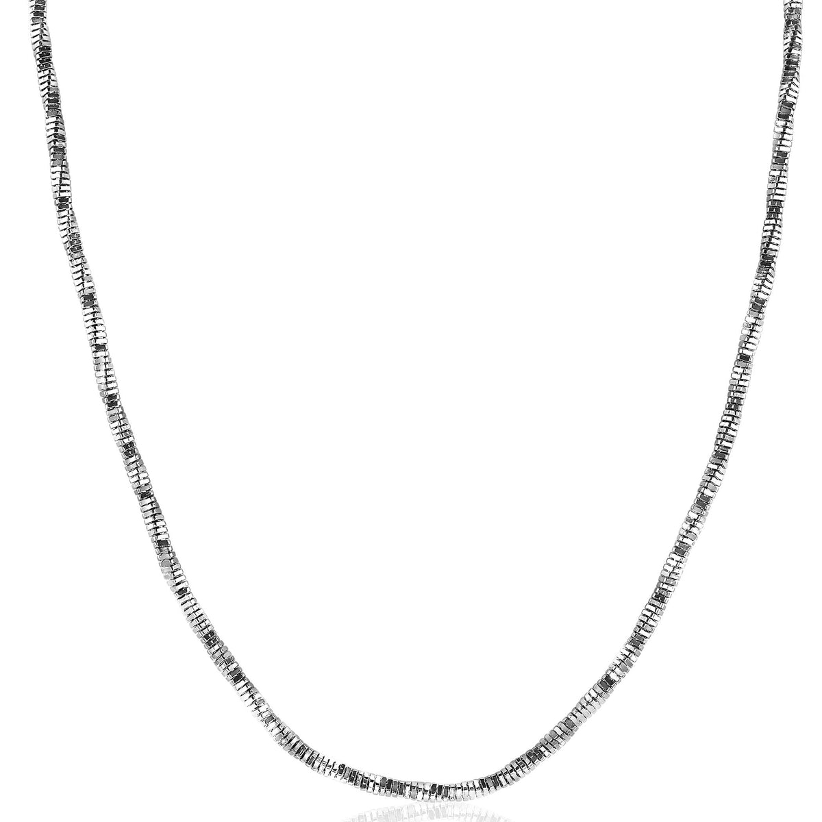 Kette aus Silber mit einem strukturierten, gewellten Design
