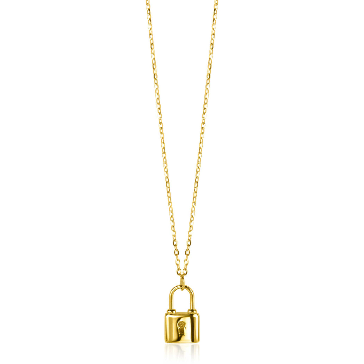 Kette aus Gold mit Anhänger in Form eines Schlosses