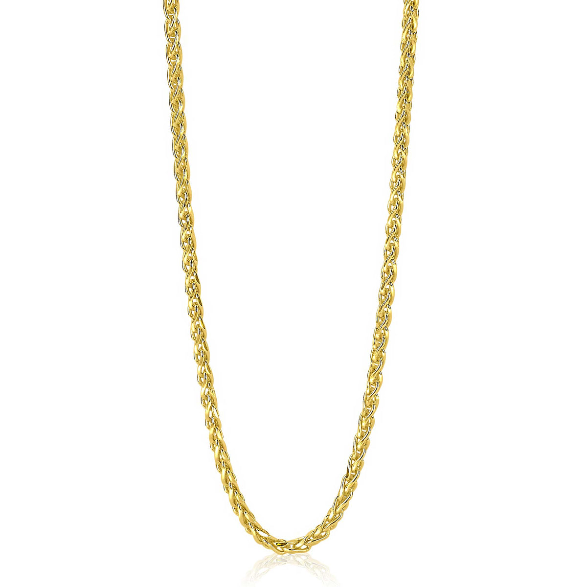 Goldplattierte Kette mit geflochtenem Design in glänzendem Gold