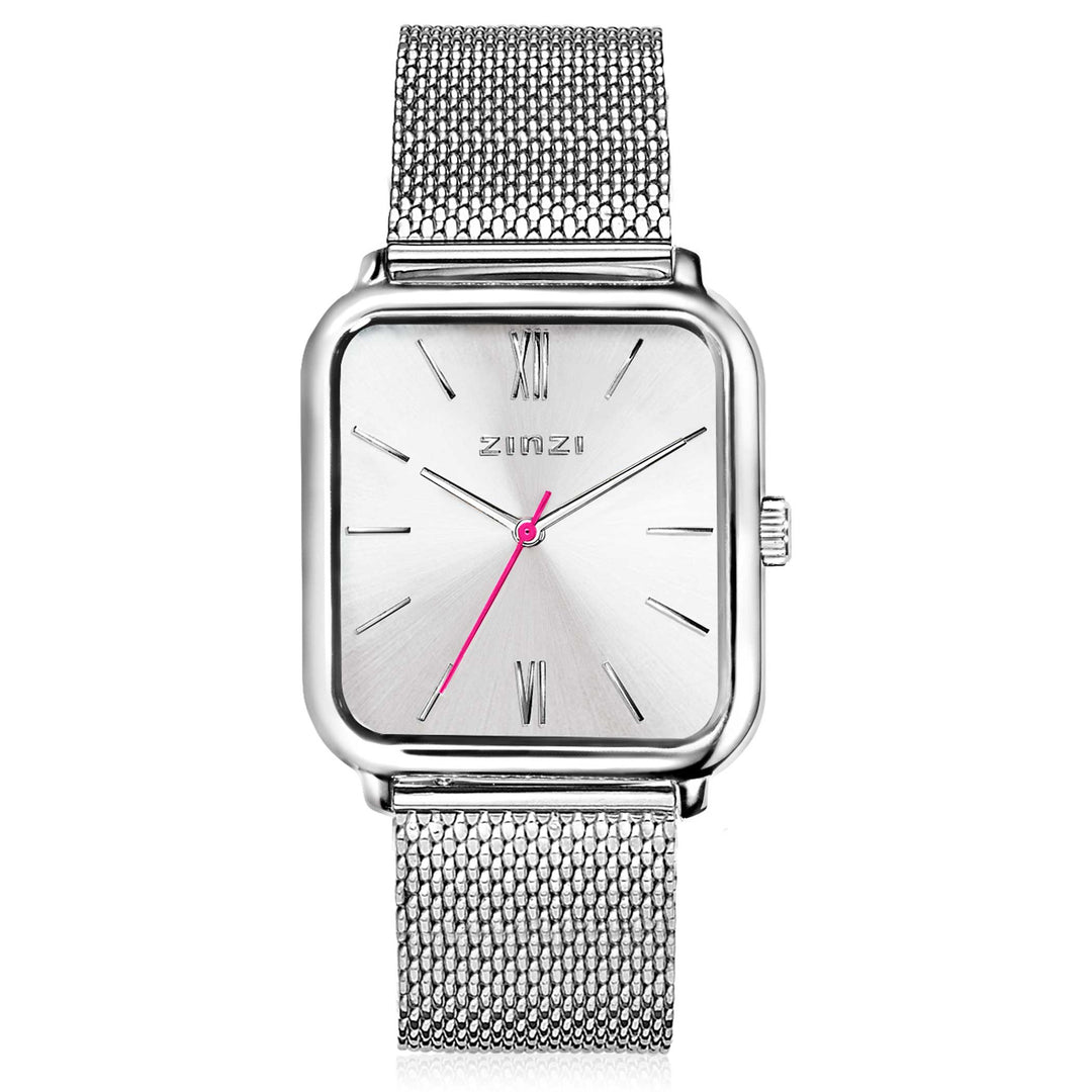 Zinzi Silberfarbene Uhr aus Stahl Ziw802 M
