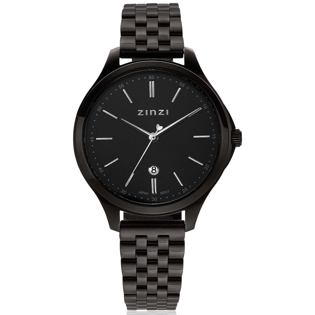 Zinzi Schwarze Uhr Stahl Ziw1037