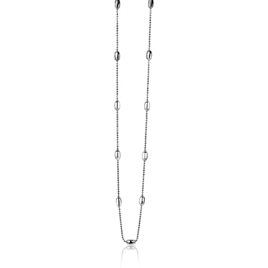 Kette aus Silber mit ovalen und runden Gliedern in glänzender Optik