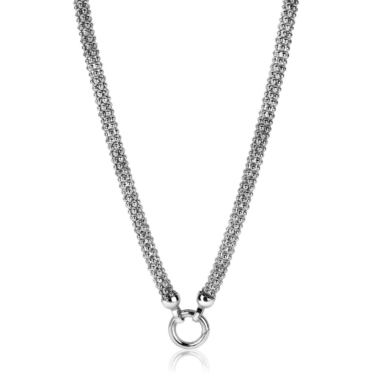 Kette aus Silber mit feinem Gliederdesign und runder Verschlussöse
