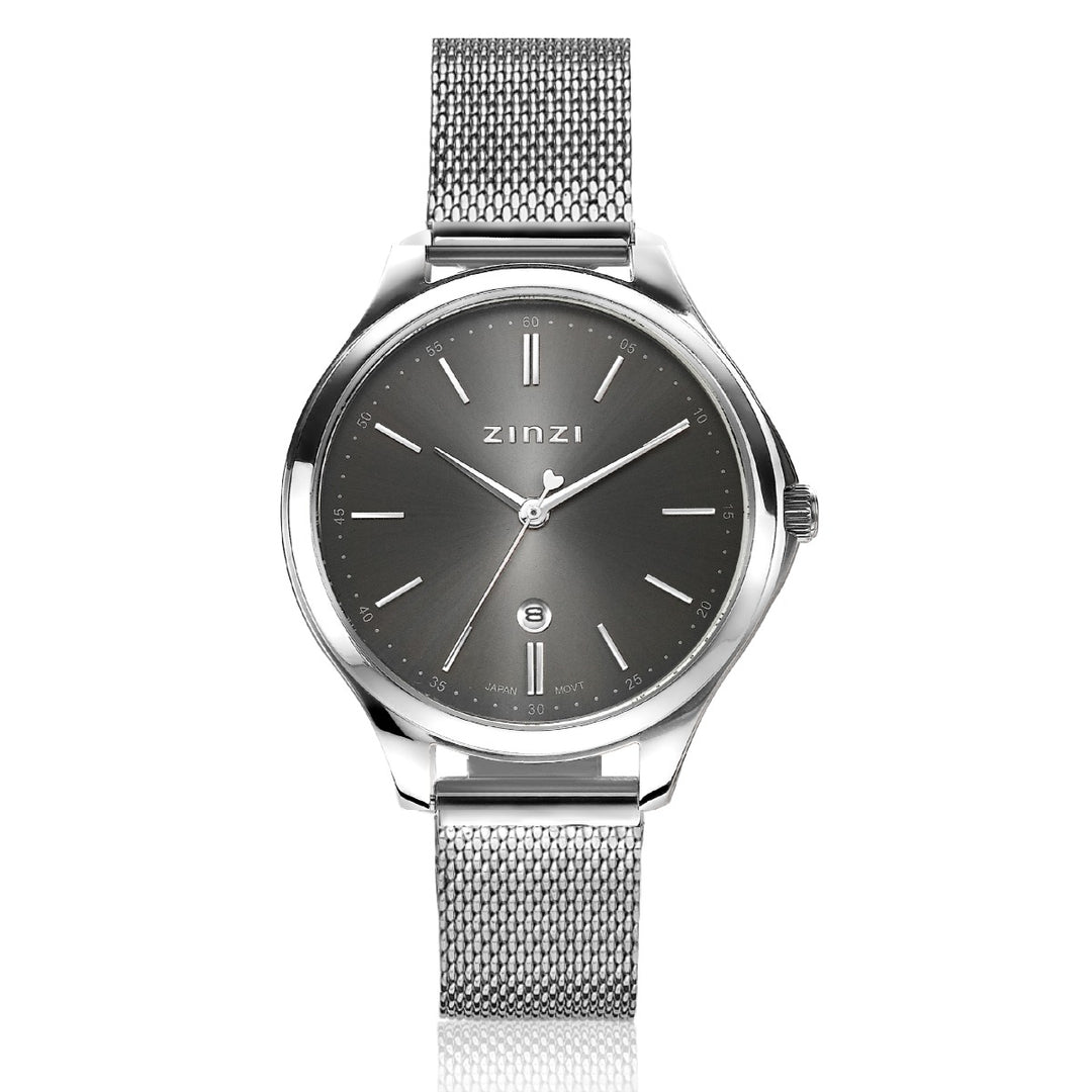 Zinzi Silberfarbene Uhr Stahl Ziw1024 M
